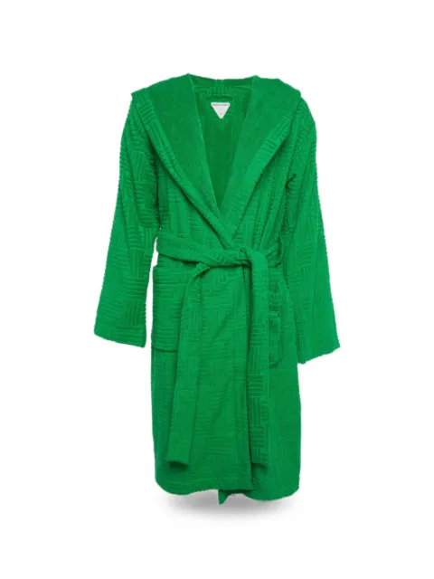 Bottega Veneta Pre-Owned Intreccio hooded dressing gown Green 1206044