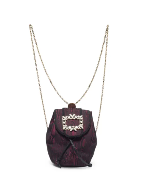Roger Vivier Vintage crystal-embellished mini backpack Purple 1300672