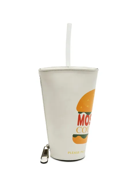 Moschino Pre-Owned Soda Cup leather clutch bag White 1310510