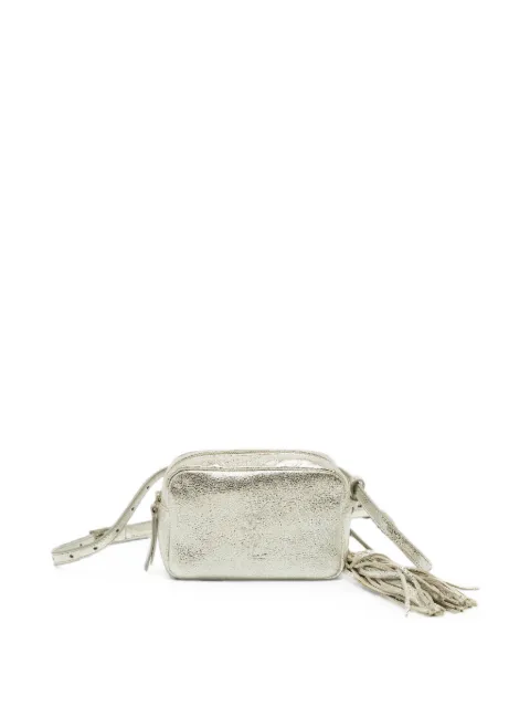 Saint Laurent Pre-Owned 2017 Lou crackled-effect belt bag Silver 1267234