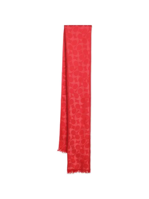 Coach Vintage logo-print fringed scarf Red 1281677
