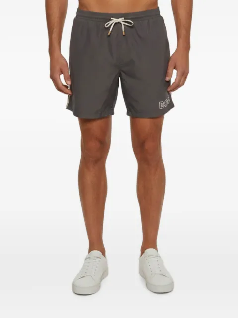 BOSS Starfish logo-print swim shorts Grey 1344646