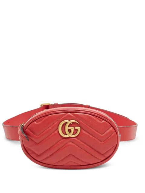 Gucci Pre-Owned GG Marmont matelassé belt bag Red 1355307
