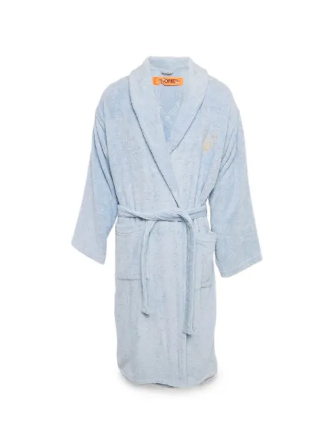 Off-White Pre-Owned Arrow Leaves logo bathrobe Blue 1205777