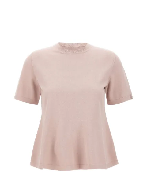Herno crew-neck short-sleeve T-shirt Pink MG000217D76064