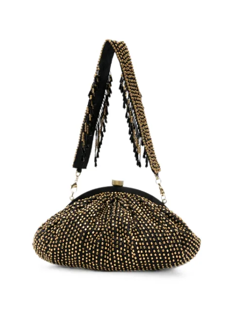 SLO_HAND_MADE bead-embellished clutch bag Gold CLUTCHMETALBEADS