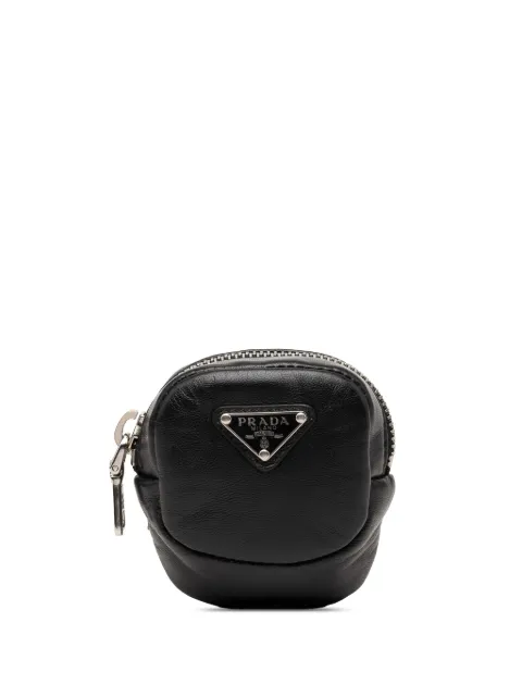 Prada Pre-Owned 2013-2026 Mini Leather Arm pouch Black SZIPVEEGYS46D5E9