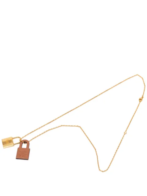 Hermès Pre-Owned 2019 Gold Plated and Swift O Kelly Pendant Necklace costume necklace Gold GP5H8HB8271VR2W2