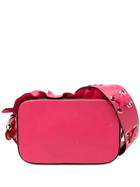 Valentino Garavani Pre-Owned 2000-2026 Leather Ruffle Trim crossbody bag Pink 69UXIO20KUXHX0DR