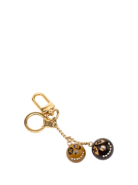 Louis Vuitton Pre-Owned 2006-2007 Gold Plated Strass and Resin Jack and Lucie Holder and Bag Charm key chain Gold 46ASA9ZRPH95N842