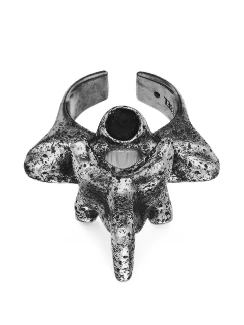 Diesel silver-tone center focal ring Grey DX170800DJW