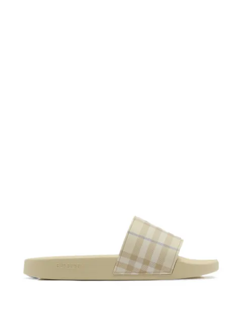 Burberry check-pattern slides Neutrals 8128133
