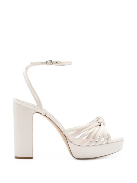 Loeffler Randall Rivka platform sandals White RIVKASATN