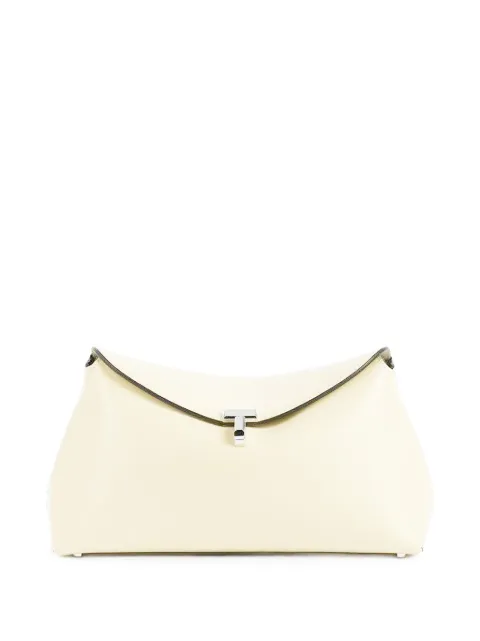 TOTEME T-lock leather shoulder bag Neutrals 234WAL950LE0025