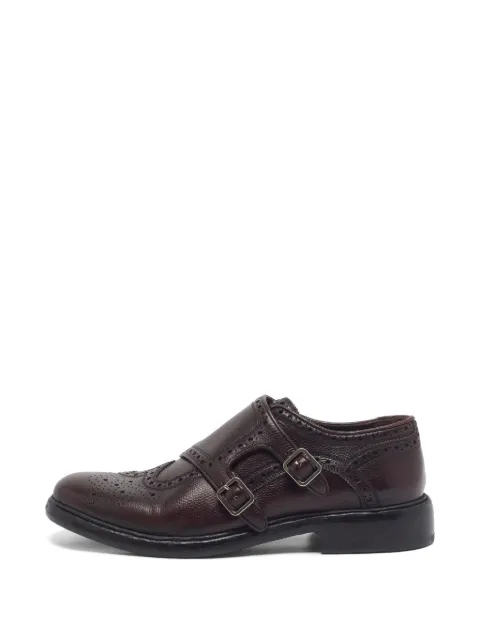 Burberry Pre-Owned Delmar double-buckle monk shoes Red 1331360