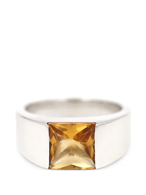 Cartier 1997 Tank citrine ring Silver 432065