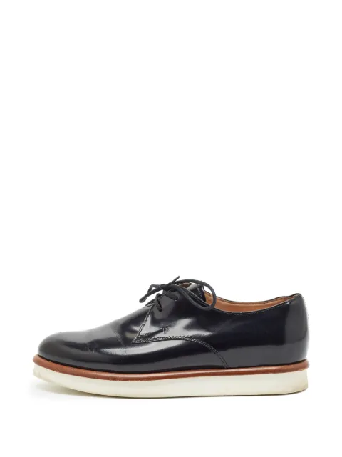 Louis Vuitton Pre-Owned lace-up platform derby shoes Black 1341850