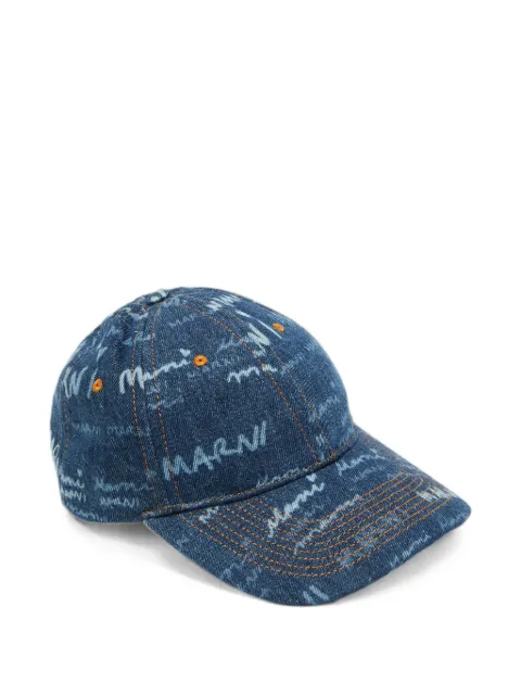 Marni Pre-Owned Megamarni logo-print baseball cap Blue 1349299