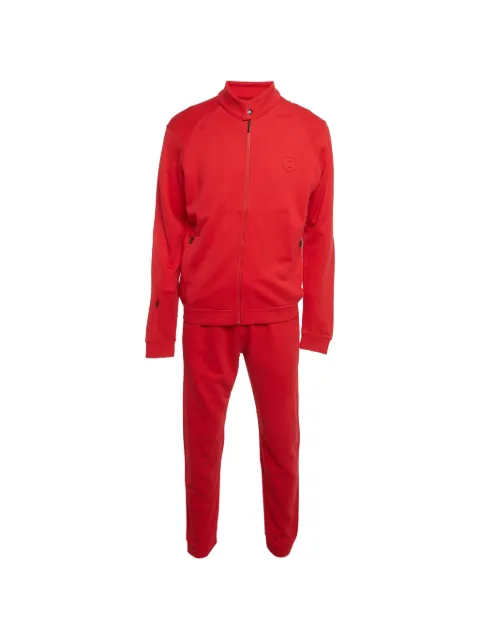 Zegna logo-embossed tracksuit Red 1271460