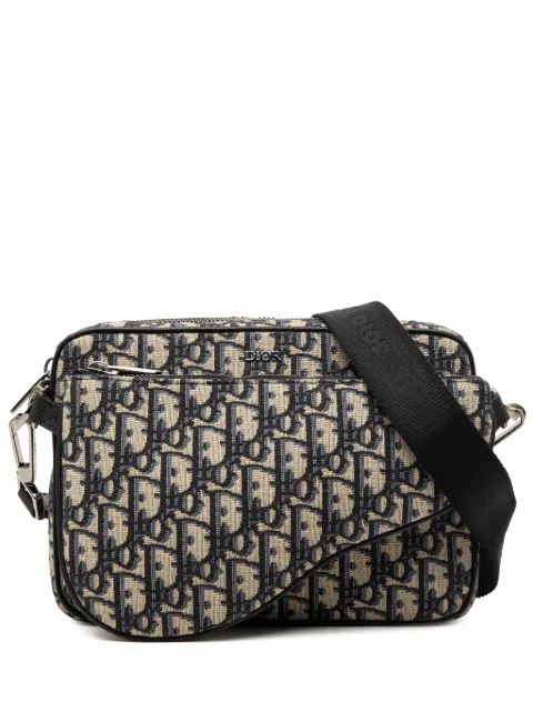 Christian Dior Pre-Owned 2023 Oblique Canvas Saddle Triple Pouch crossbody bag Blue 3JQ9F70SNMQG11PQ