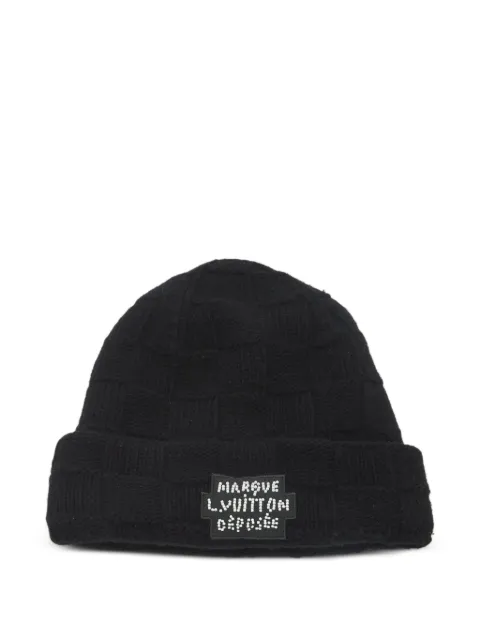 Louis Vuitton Pre-Owned Marque L.Vuitton Déposée beanie hat Black 1303446