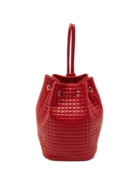Celine Pre-Owned 2019 quilted drawstring backpack Red 1281707