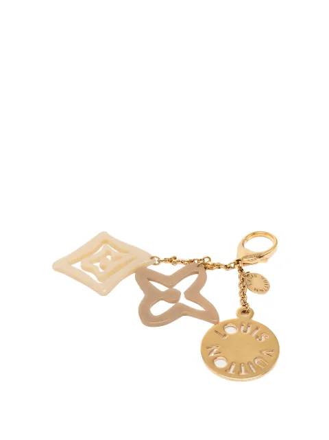 Louis Vuitton Pre-Owned 2017 Gold Plated and Resin Tahitienne Bag Charm key chain Brown 4KZR6VXE0ZBFMHKI