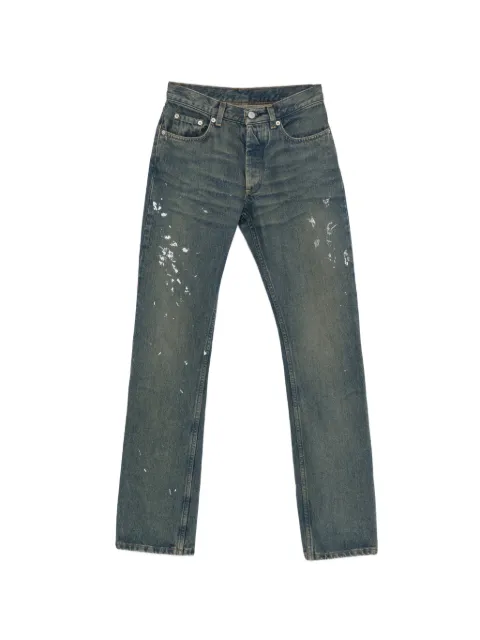 Helmut Lang Pre-Owned 2000s paint-splatter jeans Blue HL300BTR