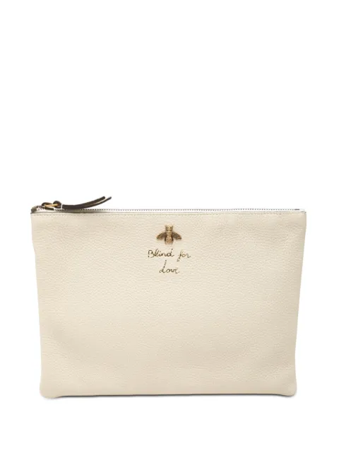 Gucci Pre-Owned 2000-2015 Calfskin Blind For Love clutch bag White QLWA7BI0GQWBI853
