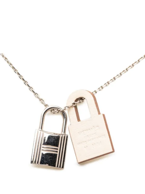 Hermès Pre-Owned 2020 Palladium Plated and Swift O Kelly Pendant Necklace costume necklace Silver LBQY9JSXDATFAWA6