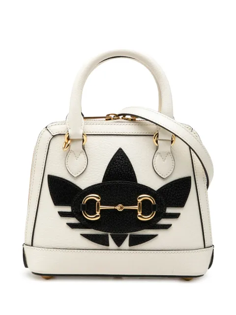 Gucci Pre-Owned 2016-2026 Adidas Mini Leather Horsebit 1955 Top Handle Bag satchel White 81I26AYN4GTDQH6L