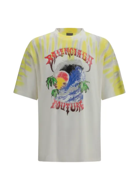 Balenciaga graphic-print tie-dye T-shirt White 764235TUVP4