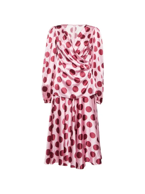 Dolce & Gabbana Pre-Owned polka dot-print blouse and skirt set Pink 1352588
