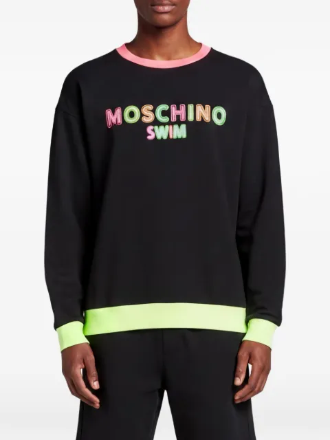 Moschino Pre-Owned logo-print sweatshirt Black 1358192