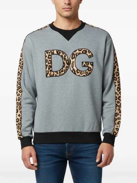 D&G PreOwned animal-print round-neck sweatshirt Grey 1357960