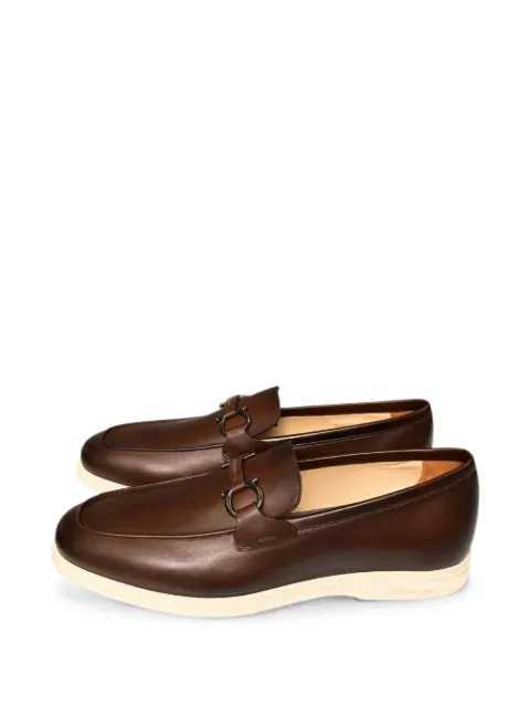 Ferragamo Gancini plaque loafers Brown 774494