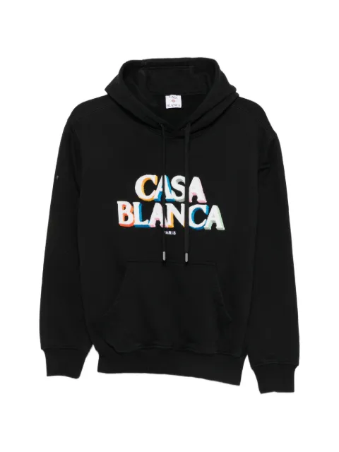 Casablanca drawstring hoodie Black WPF26JTP36201