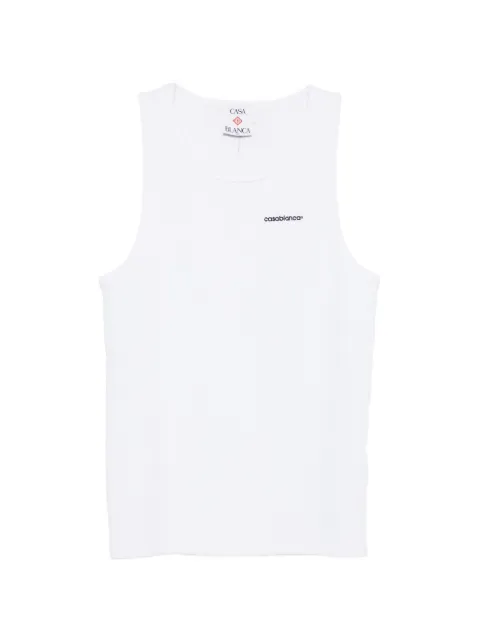 Casablanca logo-print tank top White MPF26JTS05701