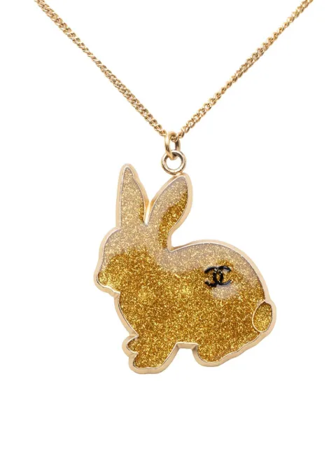 CHANEL Pre-Owned 2005 CC Gold Plated Resin Rabbit Pendant Necklace costume necklace Gold CCUHUW0JTMLDUIQQ