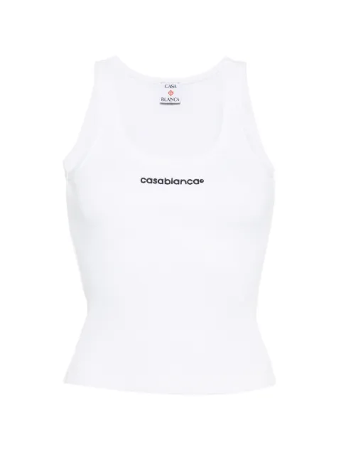 Casablanca logo ribbed tank top White WPF26JTS03902