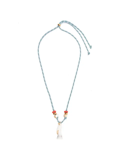 Flòwze x Collanine Colorate shell-pendant necklace Blue FLONECKLACE