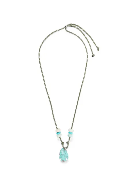 Flòwze x Collanine Colorate fish-pendant necklace Green FLONECKLACE
