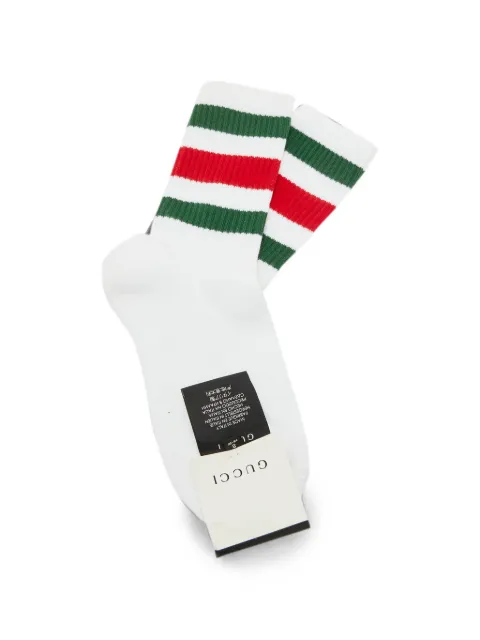 Gucci Pre-Owned Web stripe socks White 1354057