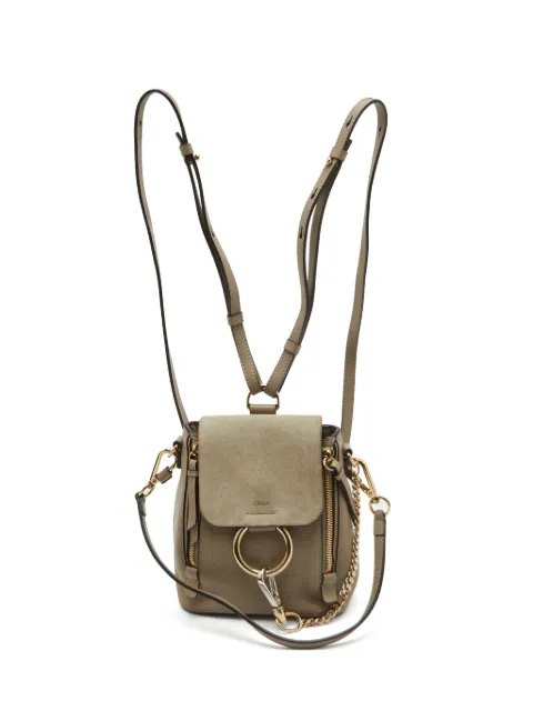 Chloé Pre-Owned mini Faye Daye logo-detail backpack Grey 1349474