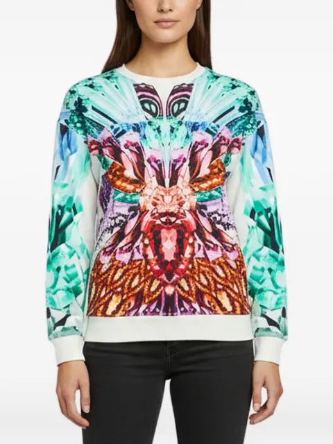 Just Cavalli Vintage crystal-print sweatshirt Blue 1360928