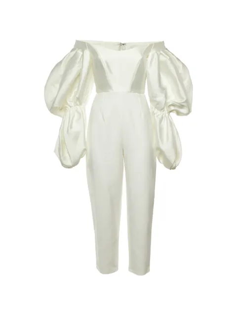 Solace London Alba puff-sleeve jumpsuit White 1353379
