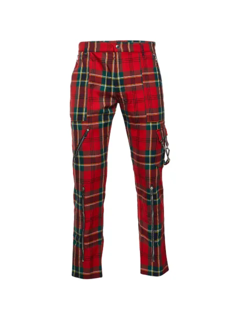 Alexander McQueen Pre-Owned plaid-pattern trousers Red 1352624
