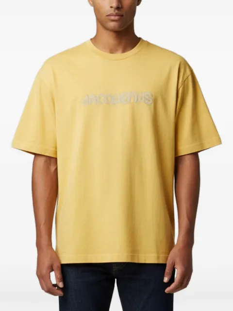 Jacquemus Pre-Owned logo-embroidered T-shirt Yellow 1360925