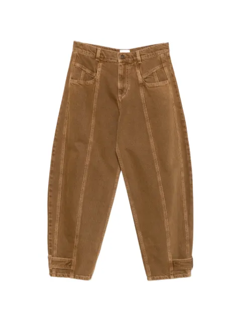 ISABEL MARANT Leja seam-detail tapered jeans Brown PA0779FAD3H01I