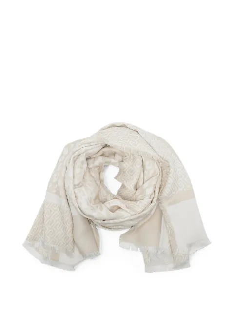 LIU JO leopard-print monogram scarf Neutrals 2F6029T119A